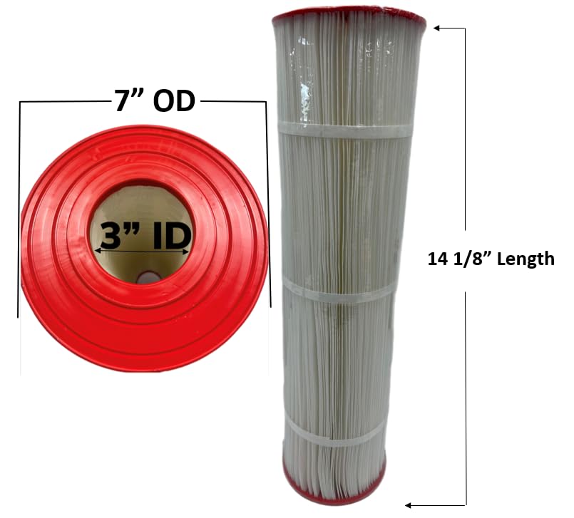 New PH1975 Pool Filter Replaces Pentair CCP240, Pentair Clean & Clear Plus 240, Unicel C-7469, Pleatco PCC60, Filbur FC-1975, Filbur FC-6460, L x OD: 14 1/8" x 7", 4 Pack