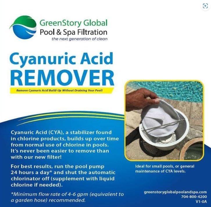 Cyanuric Acid (CYA) Reducer for Pool and Spa, Removes CYA Through Filtration 1IB