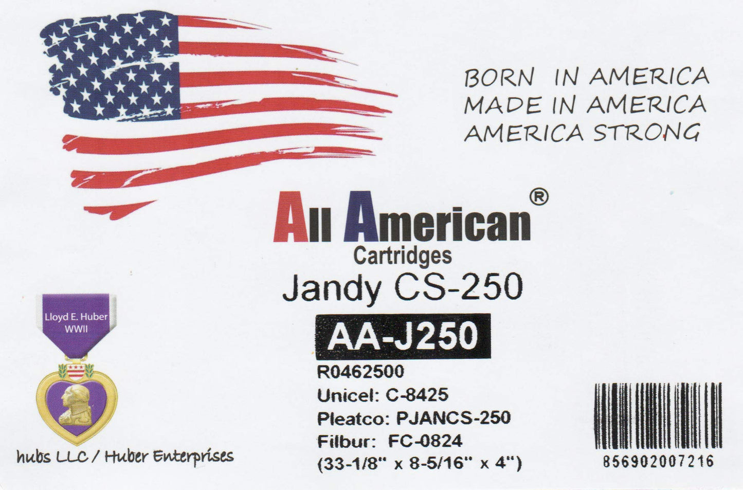 Jandy CS-250, R0462500, Unicel C-8425, PJANCS250, Filbur FC-0824 All American Replacement Swimming Pool Filter Cartridge